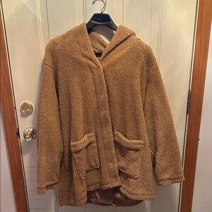 Roaman's Warm Brown Teddy Jacket